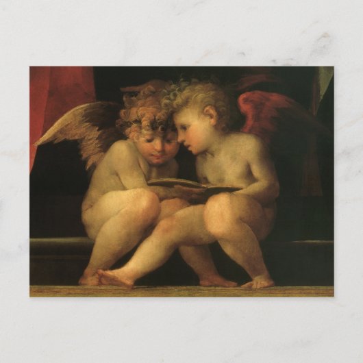 2つのチェル読ブのRosso Fiorentino、天使 ポストカード (正面)