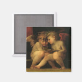 2つのチェル読ブのRosso Fiorentino、天使 マグネット (正面/裏面)