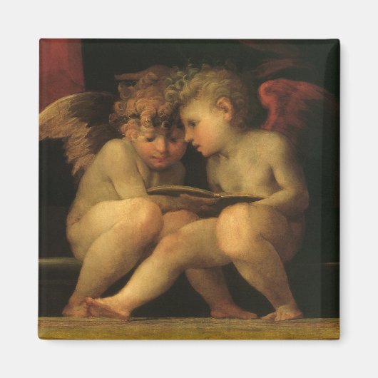 2つのチェル読ブのRosso Fiorentino、天使 マグネット (正面)