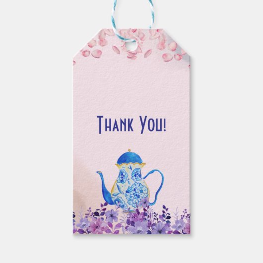 2つのツインベビーシャワー ギフトタグ (正面)