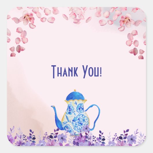 2つのツインベビーシャワー スクエアシール (正面)