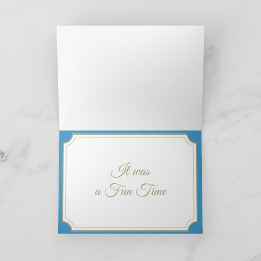 2つのテディベア一緒に50年ありがとう サンキューカード (内部)