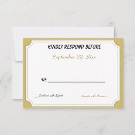 2つのテディー・ベアRSVP一緒の50年の 出欠カード