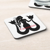 2つのテールマーメイドシルエットThunder_Cove コースター (左側)