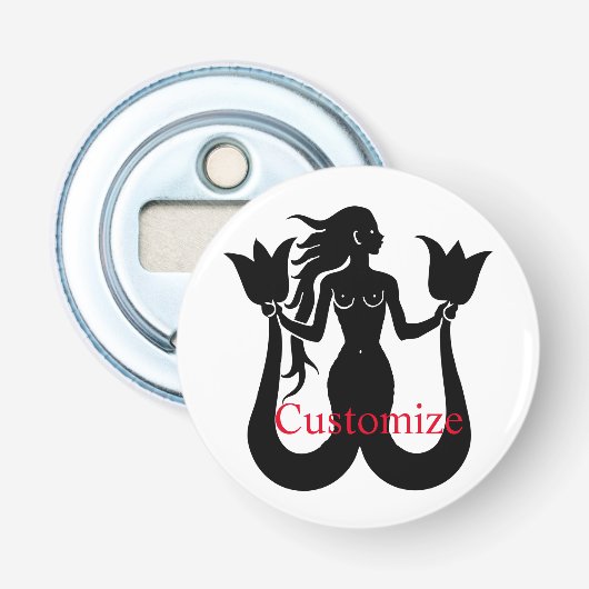 2つのテールマーメイドシルエットThunder_Cove 栓抜き (正面)