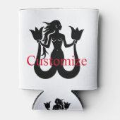 2つのテールマーメイドシルエットThunder_Cove 缶クーラー (正面)