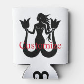 2つのテールマーメイドシルエットThunder_Cove 缶クーラー (裏面)