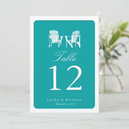 2つのディロンドラックの椅子 |テーブル番号 招待状 (スタンド正面)