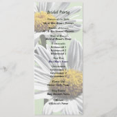 2つのデイジーインサンシャイン結婚式 プログラム (裏面)