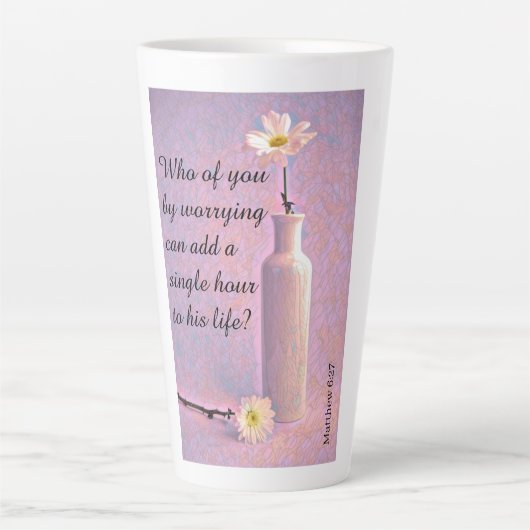 2つのデイジーマタイ6:27ラテマグカップ カフェラテマグ (正面)