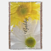 2つのデイジー スローブランケット (正面縦)