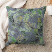 2つのデザイン |葉前面 |プレイドバック クッション (ブランケット)