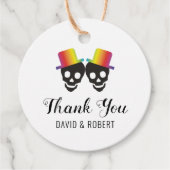 2つのトイレと紙吹雪ありがとうゲイ結婚ズ フェイバータグ (正面)