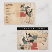 2つのトルスoi、か日本巡回女性のミュージシャン 名刺 (正面/裏面)