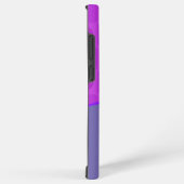 2つのトーンピンクとグレーの正方形パターン SAMSUNG GALAXYケース (右側面)