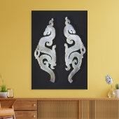 2つのドラゴン、紀元前475-221年 キャンバスプリント (インサイチュ (リビング))