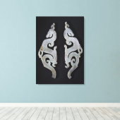 2つのドラゴン、紀元前475-221年 キャンバスプリント (インサイチュ (ウッドフロア))