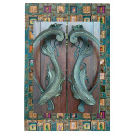 2つのドルフィンドア メタルプリント