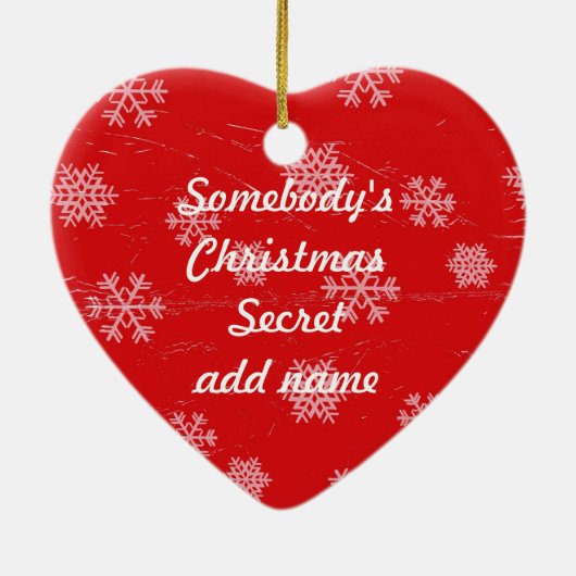 2つのネズミはクリスマスの秘密のオーナメントを備えています セラミックオーナメント (裏面)