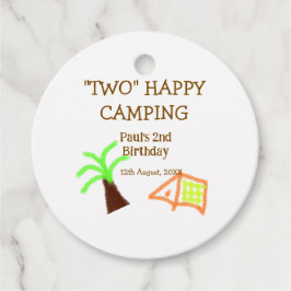2つのハッピーキャンプ2ndバースデーツリーキャンプの子供 フェイバータグ