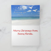 2つのハッピースノーバードからのフロリダクリスマスカード シーズンカード (内部)