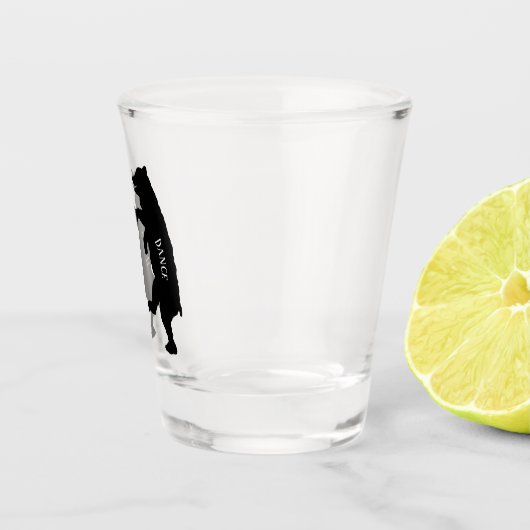 2つのハッピーダンスブラックベアーズ踊り ショットグラス (右)