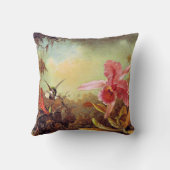 2つのハミングバードを持つオーキ素晴らしン,ア絵画ート クッション (裏面)