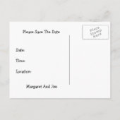 2つのハムスター救：日付：結婚 案内ポストカード (裏面)