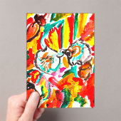 2つのハリネズミ遊の秋。 アクリル招待状 (インサイチュ (ポータブル))