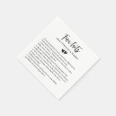 2つのハートかわいいロマンチックなおもしろいファクト結婚ズ スタンダードカクテルナプキン (角)