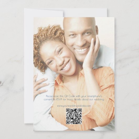 2つのハートが一緒に打つ/素朴甘結婚い 招待状 (裏面)