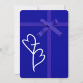 2つのハートが交差する宗教的な結婚式の招待状 招待状 (裏面)