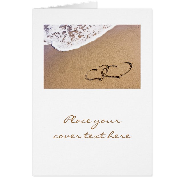 2つのハートが砂の中に (正面)