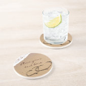 2つのハートが砂の中に コースター (側面)