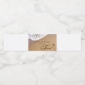 2つのハートが砂の中に ペットボトルラベル (シングルラベル)