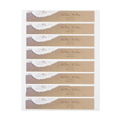 2つのハートが砂の中に ラップアラウンド宛名ラベル (シート)