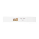 2つのハートが砂の中に 招待状ベリーバンド (フラット)