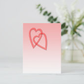 2つのハートが1つとして結合 ポストカード (スタンド正面)