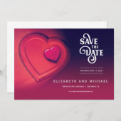 2つのハートが1つになった（バージョン2） セーブザデート (正面/裏面)