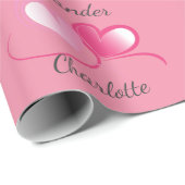 2つのハートが1つのカスタマイズ可能な結婚製品として ラッピングペーパー (ロールコーナー)