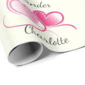 2つのハートが1つのカスタマイズ可能な結婚製品として ラッピングペーパー (ロールコーナー)