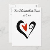 2つのハートが1つのビート ポストカード (正面/裏面)