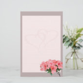 2つのハートと縁どグ結婚レイ 便箋 (スタンド正面)