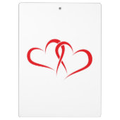 2つのハートのパートナーデザイン クリップボード (裏面)