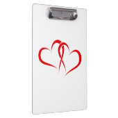 2つのハートのパートナーデザイン クリップボード (右)