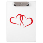 2つのハートのパートナーデザイン クリップボード (正面)