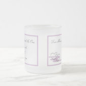 2つのハートのマグの紫色 フロストグラスマグカップ (中央)