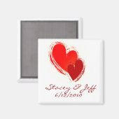 2つのハートの恋 マグネット (正面/裏面)