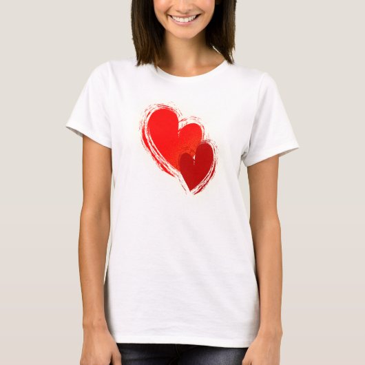 2つのハートの恋 Tシャツ (正面)