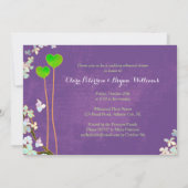 2つのハートの謝肉祭の結婚式のリハーサルの夕食 招待状 (裏面)